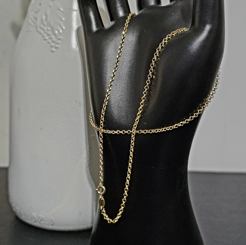 18k real saudi gold chain Necklace  18 inches